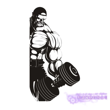 

Gym Sticker Fitness Decal Body-building Posters Vinyl Wall Decals Pegatina Quadro Parede Decor Mural Gym Sticker JSL028