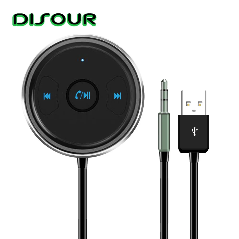 

DISOUR CSR V4.1 Bluetooth Receiver Car Kit Handfree 3.5mm Jack Noise Reduction Stereo Audio Wireless Adapter Receptor For Car
