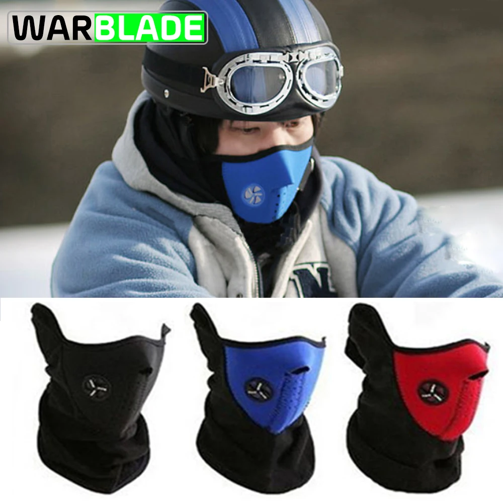 WarBLade Winter Thermal Neck Warmer Fleece Bicycle Windproof Face Mask ...