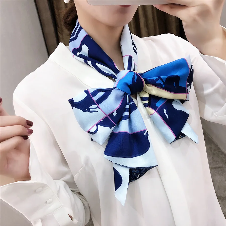 Дизайн, роскошный брендовый саржевый шарф для женщин, веревочный клетчатый шарф, платок на голову, шелковые шарфы, обертывания, шейный платок для женщин - Цвет: 1