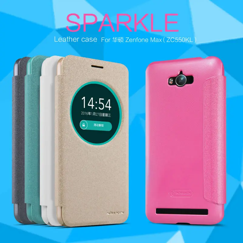 nillkin sparkle series flip leather case cover For Asus ZenFone Max ZC550KL 5.5 inch phone cases + Retail package