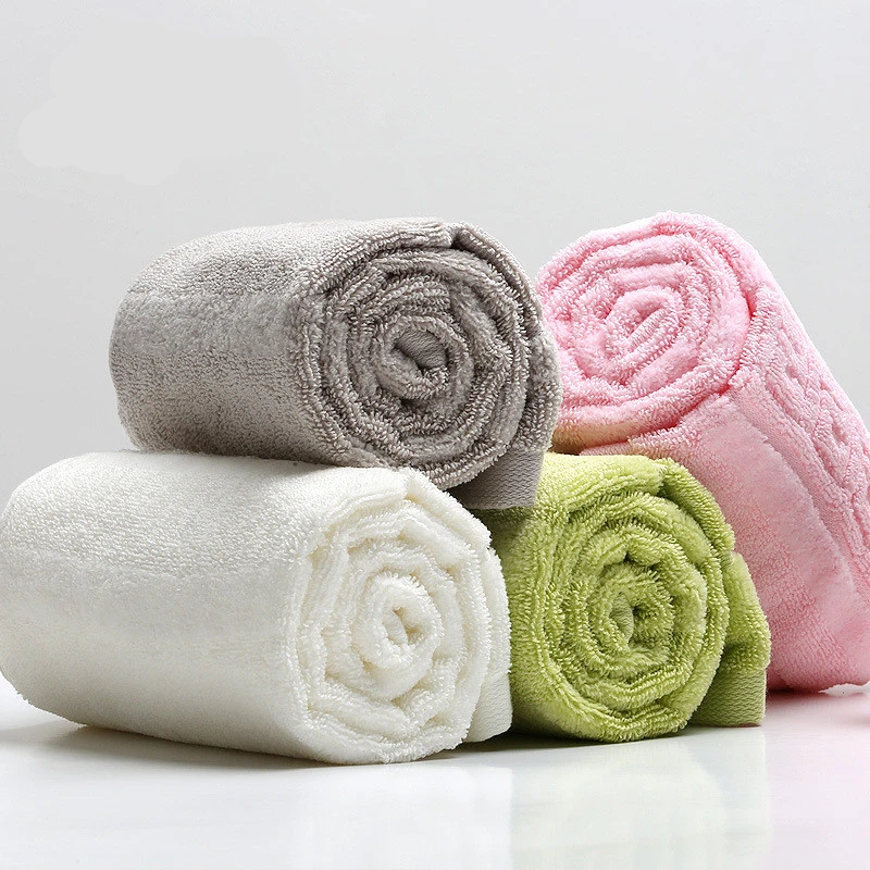 Полотенца и банные полотенца хлопок Одноцветный жаккардовый производство в процессе производства доступно в четырех цветах