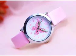Модные брендовые Детские часы, Детские кварцевые часы, Студенческие Кварцевые часы для девочек, милые красочные часы с бабочкой