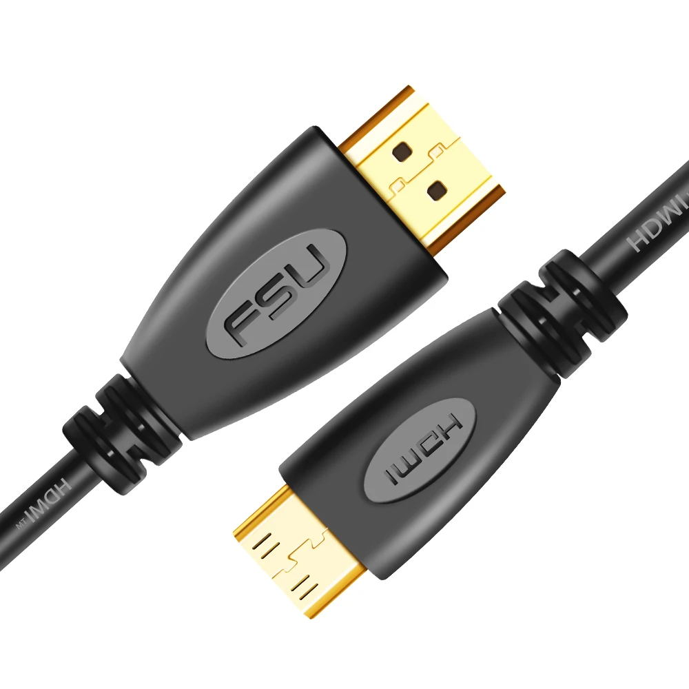 Позолоченный мини HDMI к HDMI кабель Позолоченный штекер поддержка 1080p 3D мужской-Мужской HDMI кабель для ТВ камеры планшета проектора