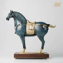 Медные украшения династии Тан моделирование лошадь Junma украшения дома медные ремесленные