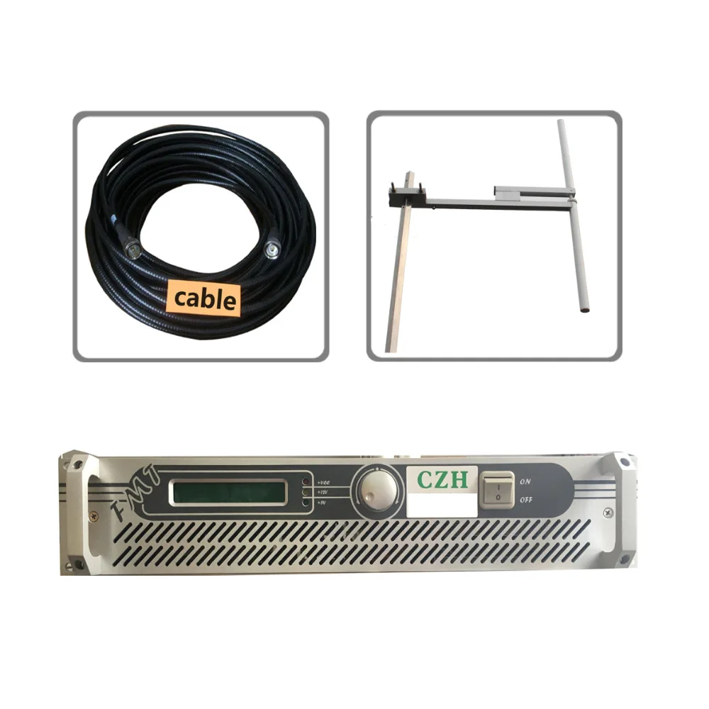 

Fmuser 1000W 1KW Fm transmitter+1/4 wave DV2 high gain antenna +30meters feeding tube RF cable