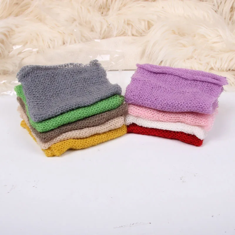4060cm Newborn Baby Swaddle Wrap Soft Newborns Photography Props Baby Blanket Baby Boy Girl Knitted Infant Sleeping Wraps 0-2M (14)