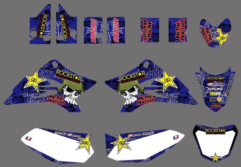 

0489 Star New TEAM GRAPHICS & BACKGROUNDS DECALS STICKERS Kits for Yamaha TTR50 2006 2007 2008 2009 2010 2011 2012 2013 TTR 50