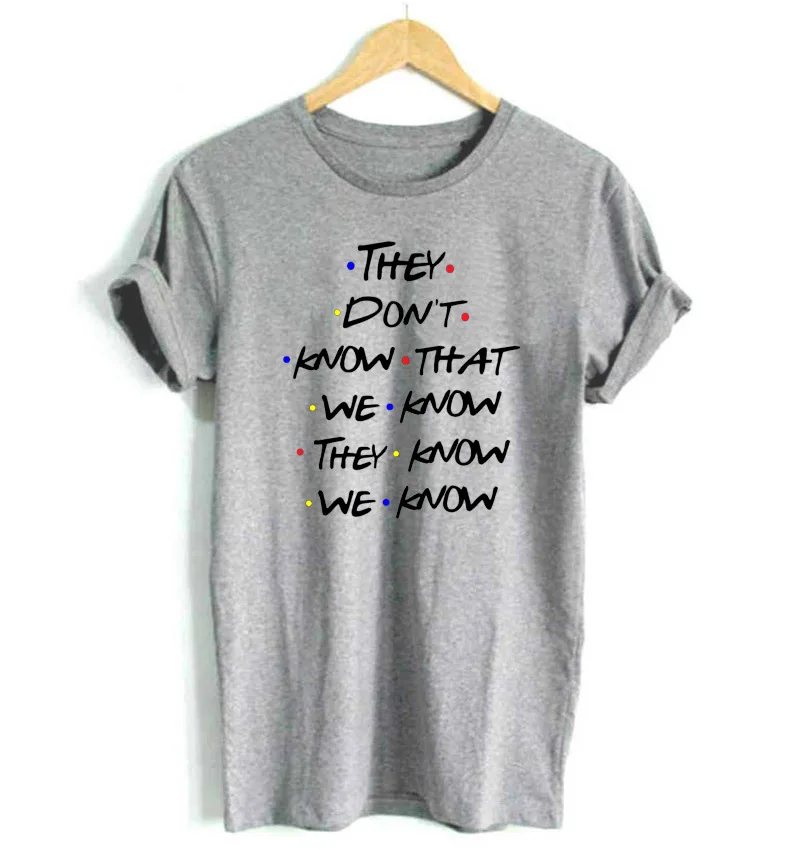 Женская футболка, винтажная, с надписью «know friends», с коротким рукавом, женская футболка, свободная, приталенная, футболка, vestidos TXWC19 - Цвет: Серый