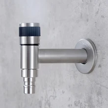 Wall Mounted Washing Machine Tap Faucet Stainless Steel Quick Open Single Cold Water Tap Outdoor Garden Bibcock Mop Pool Tap