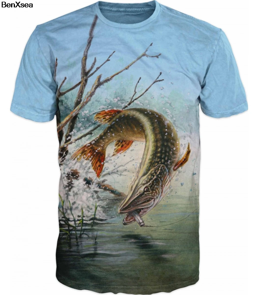 

2018 Fashion Like Hunter Fish Carp Printed T Shirt Unique Famous Desginer Hip Hop Men Women T Shirt