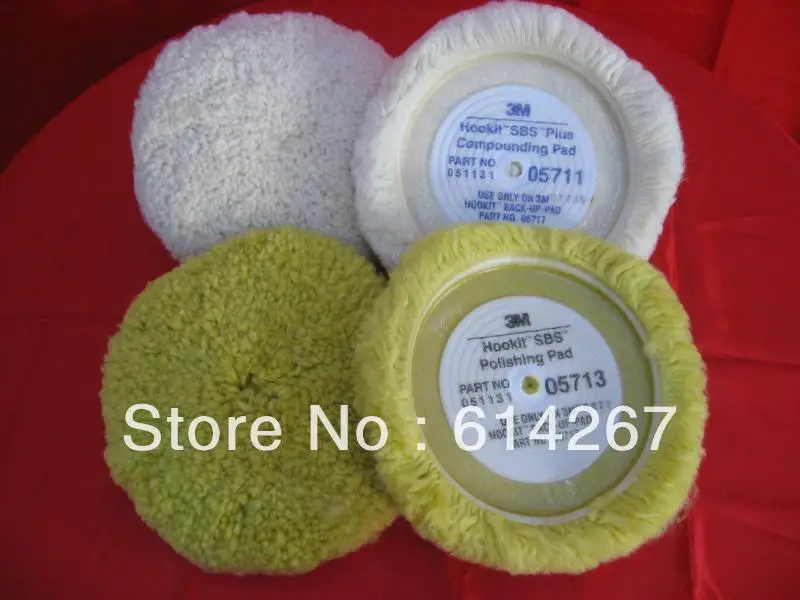 Free shipping 3M 7 or 8 inch Wool Griding/Waxing/Polishing Pads for