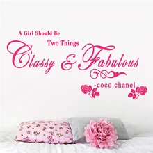 A Girl Should Be Two Things Classy And Fabulous Quotes Wall Stickers For Home Girls Room Decorations Vinyl DIY Mural Wall Decals A Girl Should Be Two Things Classy And Fabulous Quotes Wall Stickers For Home Girls Room Decorations Vinyl DIY Mural Wall Decals