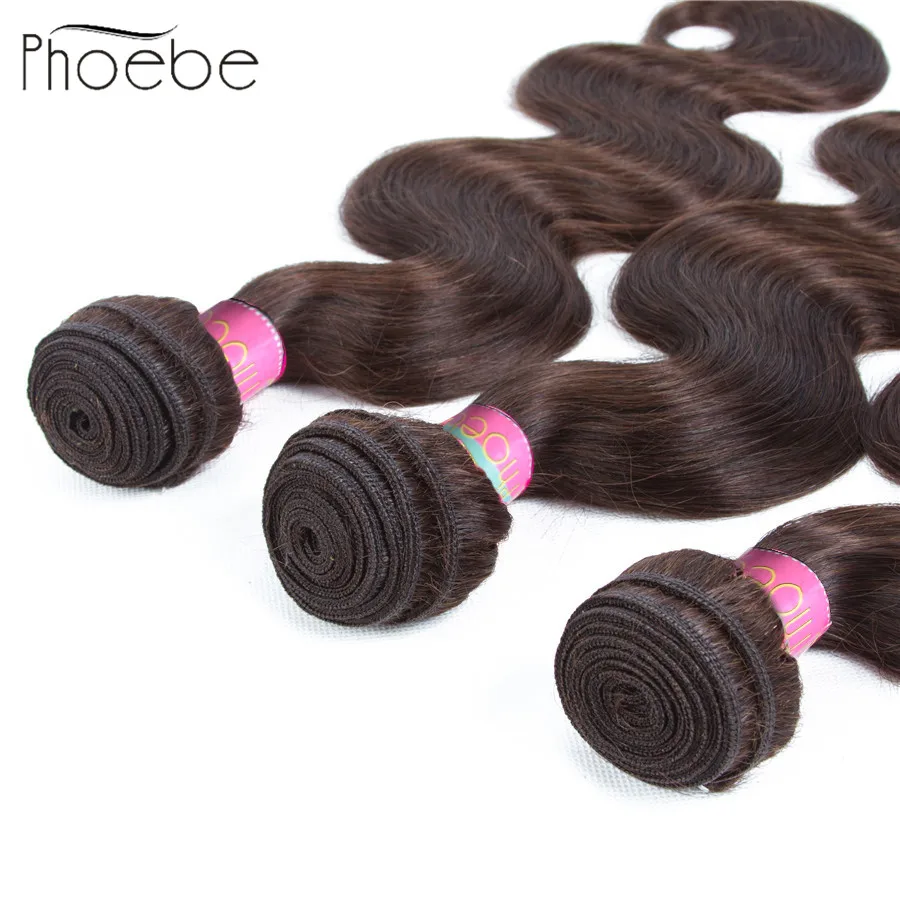 Phoebe волосы волнистые предварительно окрашенные 2# перуанские человеческие волосы ткет 3 пряди не Реми волосы для наращивания 10-26 дюймов