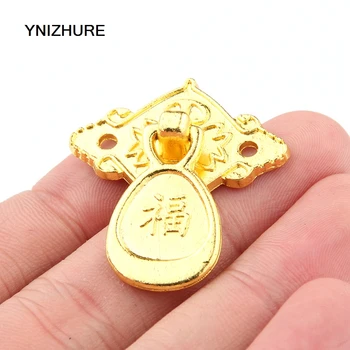 

34*40mm 30PCS Golden mini antique handle Chinese antique character FU word box package box handle handle gift box hardware
