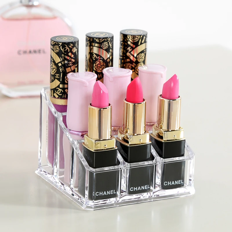 9 cells lipsticks holder lipstick storage container Fashion cosmetics