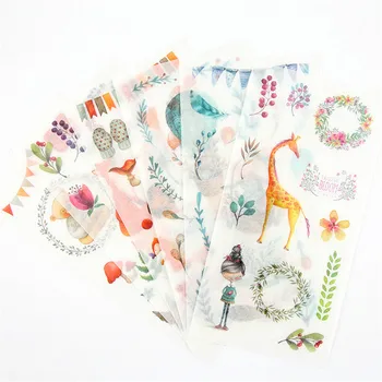 

6PCS/SET forest animals children Paper diy Decorative Sticker Diary Album Label Sticker Scrapbooking Sticker 80mm*160mm