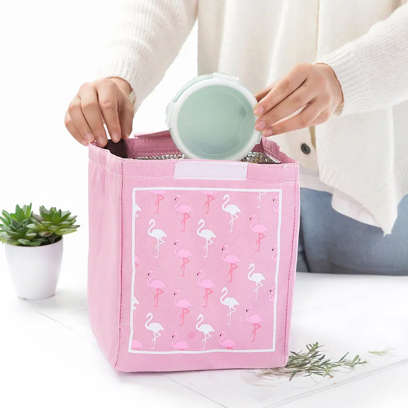 Flamingo Tote Picnic Bags Lunch Box Waterproof Thermal Insulation Storage Box Men Women Kid Outdoor Camping Beach Picnic Basket (11)