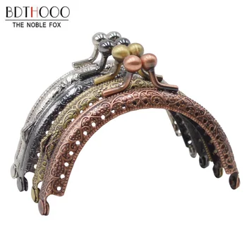 

10pcs 8.5cm Clasp Metal Purse Frame for Clutch Bag Handbag Accessories Handle Kiss Clasp Lock Antique Frame For Bags Part