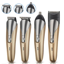 4 In 1 Hair Trimmer Straight Razor Machine for Shaving Blades Rechargeable Shaver Hair Removal Beard Clipper Shaving Machine 4 In 1 Hair Trimmer Straight Razor Machine for Shaving Blades Rechargeable Shaver Hair Removal Beard Clipper Shaving Machine