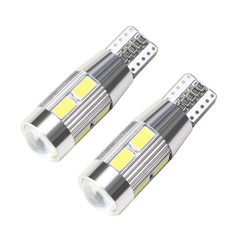 Светодиодные лампы CANBUS 10-SMD 5630 в алюминиевом корпусе 2 шт./лот W5W T10 | Автомобили и