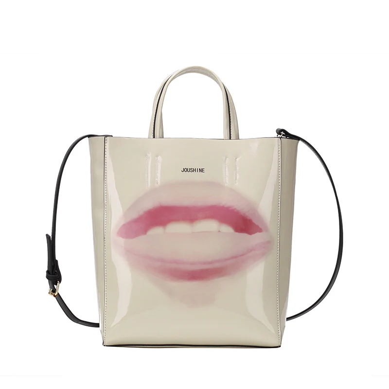 

Sexy mouth Woman Bag 2019 Women Messenger Bags top-handle handbag Women Fashion white Shoulder Crossbody Phone pocket beach Bag