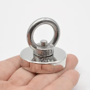 

1pcs D36mm 29kg super powerful hole Circular Ring salvage magnets permanent Neodymium hook magnet deap sea salvage equipments