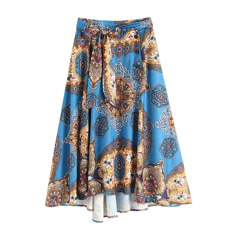 Buy Floral Printed Long Loose Skirts Women Fashion
