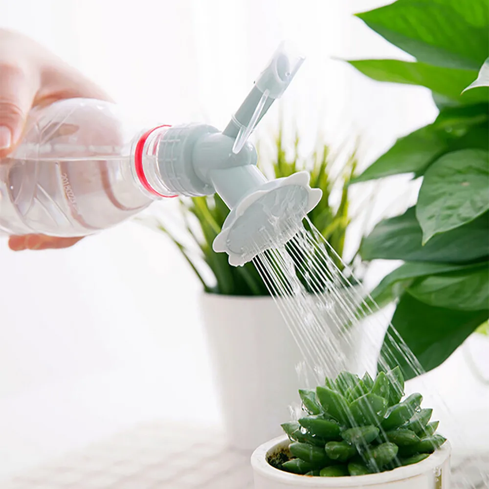 2в1 оросительное сопло для цветочных водонагревателей пластиковая бутылка для полива банок разбрызгиватель портативный увлажнитель для растений в горшках 3 цвета# RN