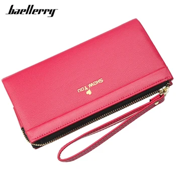 

Fashion New Women's Wallets Drawstring Nubuck PU Leather Zipper Long Design Hand Strap Purse Clutch Card Holder Phone Bag Wallet