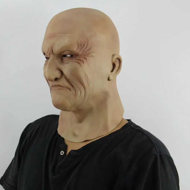 

Latex Old Man Mask Halloween Horror Mask Party Terror Male Head Rubber Masks Masquerade Cosplay Props Adults Size
