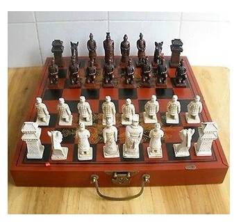 Juego ajedrez chino 32 unidades/caja/Xian Terracota Warrior Del 100% real de Plata Tibeta китайская оптовая фабрика