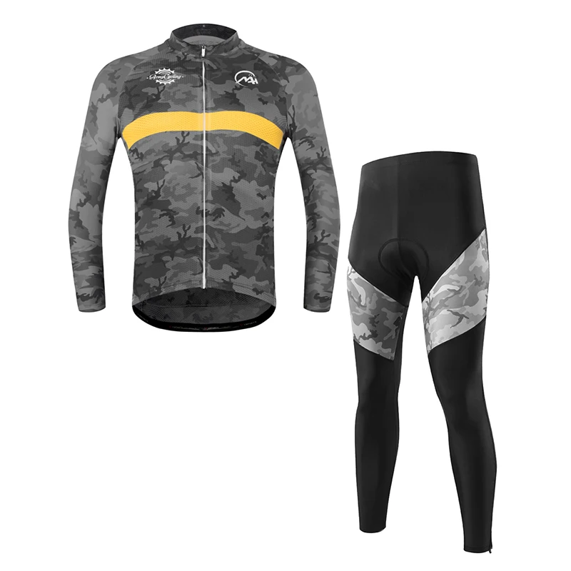 2019 для мужчин Велоспорт Джерси комплект с длинным рукавом зима велосипедная Форма велосипед для мужчин велосипед одежда из Джерси для