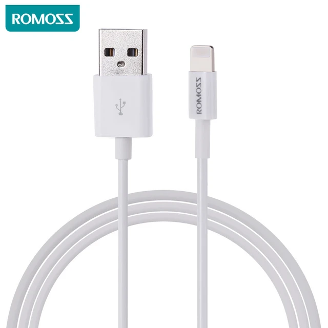 Romoss CB12 8 Pin Синхронизации Передачи Данных Линии Зарядки Кабель Кабель для iPhone iPad iOS 9-1 M 100% Оригинал Бесплатная Доставка