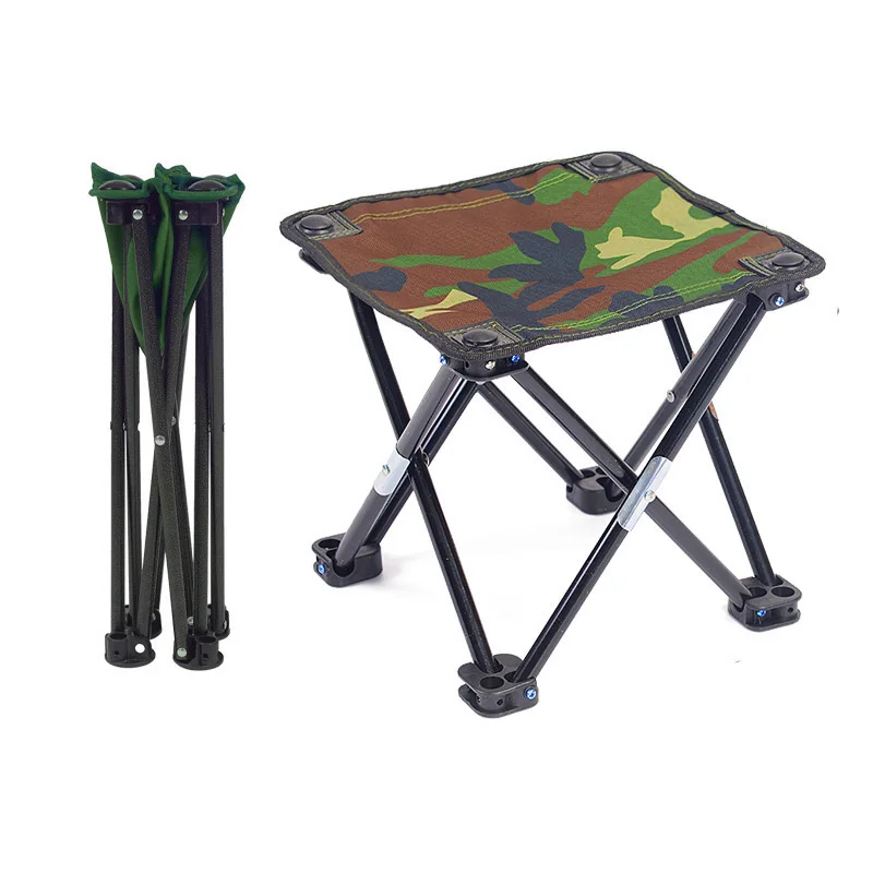 Folding Camping Stool Armless Portable Chair for Camping Fishing Hiking Gardening and Beach Seat with Black Bag
