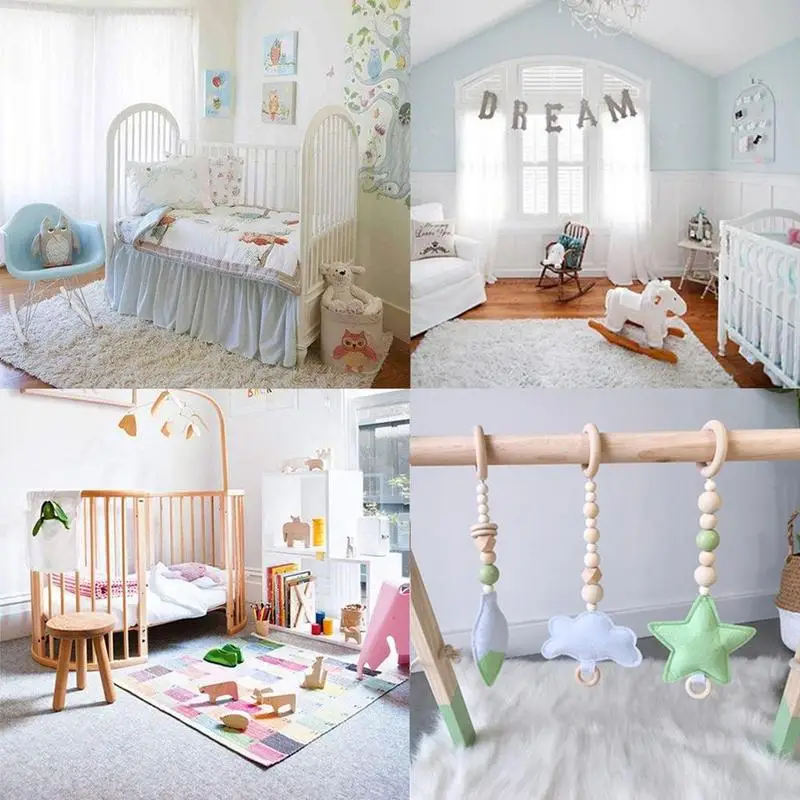 Скандинавский стиль, детская игровая площадка, детская сенсорная игрушка с кольцом, деревянная рама, детская комната, вешалка для одежды для малышей, подарок, декор для детской комнаты