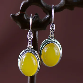 

925 silver jewelry fashion retro Earrings female