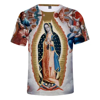 

Our Lady Of Guadalupe Virgin Mary Catholic Mexico Top Quality Casual t shirt men summer crewneck t-shirt harajuku tshirt clothes