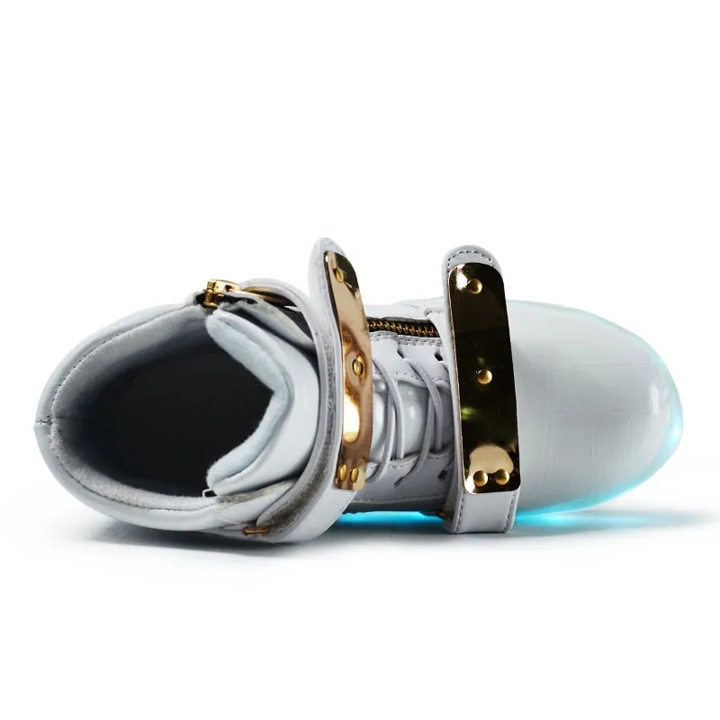 Новинка весны детские дышащие Спортивная обувь модные спортивные светодиодные USB светящиеся освещенные Обувь для детей Бег Обувь для
