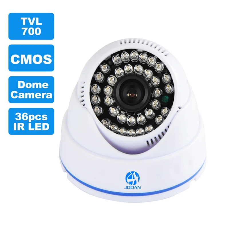 JOOAN 700TVL CCTV Camera 36pcs IR LED Good Night Vision Home Security Video Surveillance Mini Indoor Dome Surveillance Camera JOOAN 700TVL CCTV Camera 36pcs IR LED Good Night Vision Home Security Video Surveillance Mini Indoor Dome Surveillance Camera