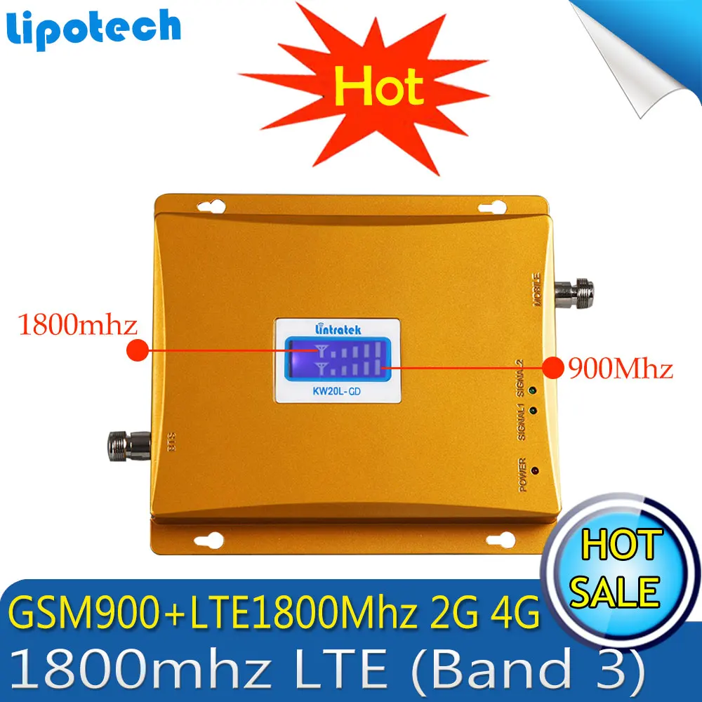 Ретранслятор Lintratek GSM 900 LTE 1800 ретранслятор сотового сигнала 65 дБ 2G 4G DCS телефона