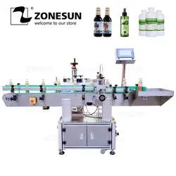 ZONESUN XL-T822 автоматический, для круглых бутылок поверхности этикеточная машина аппликатор Еда Краски может бутылка вертикальная подъемная