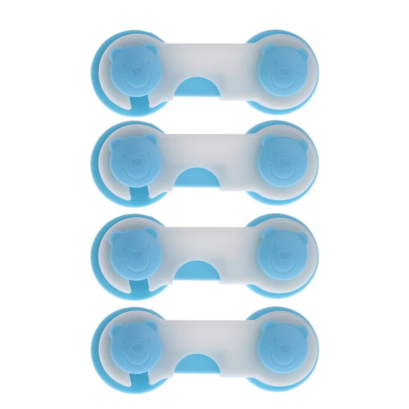 

4 PCS Baby Kids Box Drawer Cupboard Cabinet Wardrobe Door Bear Fridge Safety Lock W15