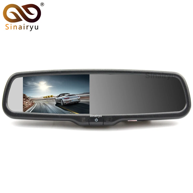 

Sinairyu 4.3" TFT LCD rear view mirror car monitor video input 2Ch with a special mounting bracket
