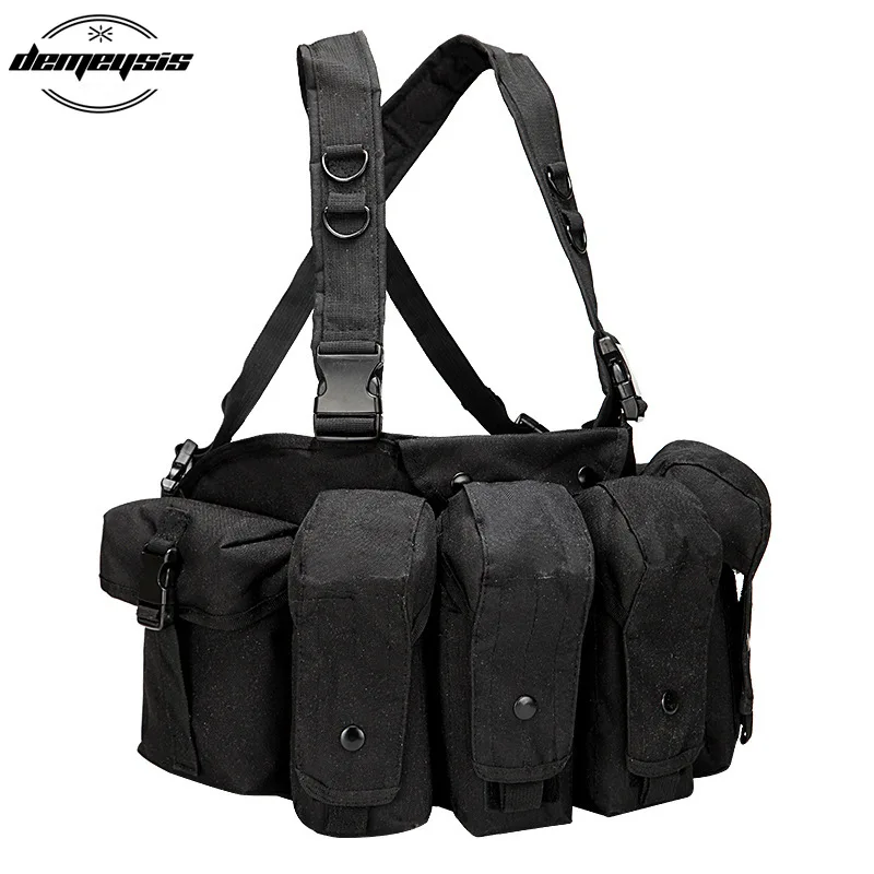 Outdoor Hunting Vest Tactical Chest Rig Pouch Magazine Holder Bag