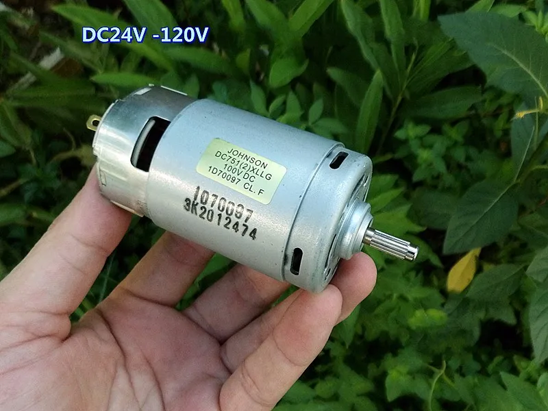 DC24V-100V compensated carbon brush High torque 7512 motor Spindle motor