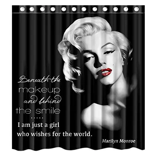 

Necky Jennifer Custom Marilyn Monroe Quote Waterproof Bathroom Shower Curtain Polyester Fabric Shower Curtain Size 66 X 72 Inch