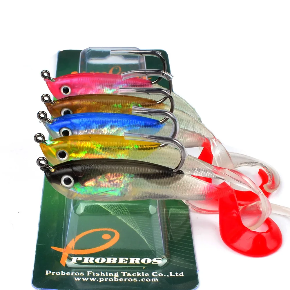 1 Pcs Soft Silicone Lures 14.7/10 CM Lead Head Jig Fishing Lures Softbaits Fish Single Hook Artificial Bait Supplies Tackles