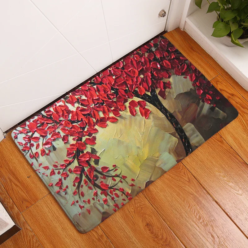 Винтажный нескользящий коврик для душа с цветочным принтом, коврик для ванной комнаты, коврик для ванной, домашний декоративный коврик