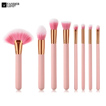 

Professional 8pcs Makeup Brush Set High Quality Powder Foundation Eye Shader Make Up Tools For Classic pinceaux maquiagem